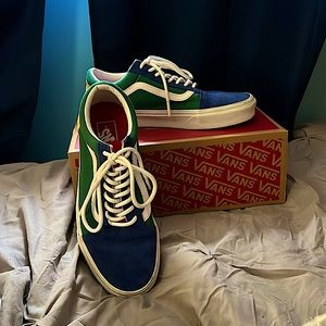 Only worn a few times, Vans Old Skool Yacht Club, Blue/Green/Yellow/Red